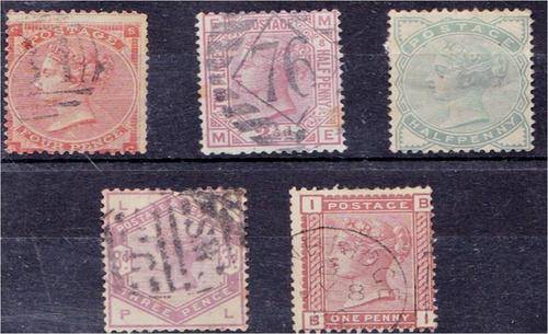 GB QV 5 surface printed items good to fine used - see description