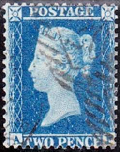 GB QV 2d Blue SG 23 fine used