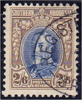 S Rhodesia  2/6d Field Marshall  SG 26a (perf 11 1/2) fine used