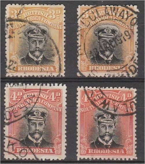 BSAC  4  Admirals SACC 259-262  very fine used