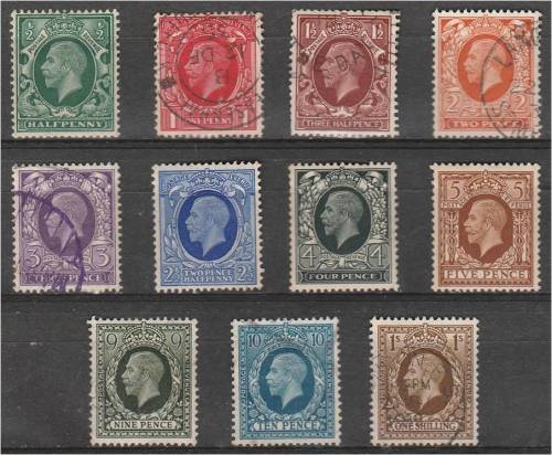 GB KG V  defn set  SG 439-449  M/U mixed
