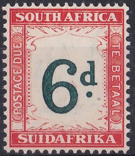 Union 6d postage due SACC 28a  mint not hinged