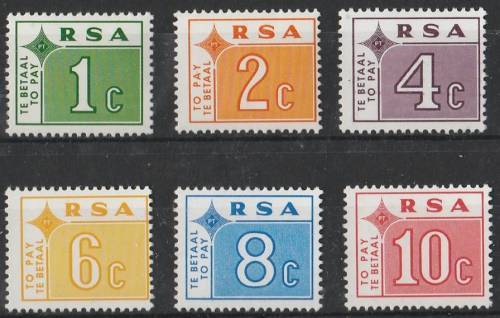 RSA Postage Due set SACC 63-68  LMM