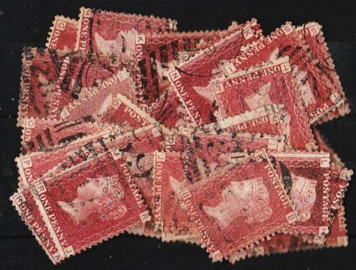 GB QV 50x 1d reds all plate134 Mixed condition