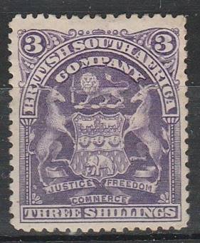 BSAC 3/- deep bluish violet defn SACC 80a MM