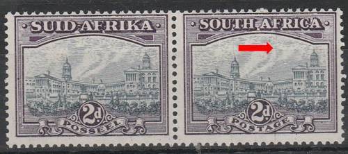 Union  2d grey & dull purple SACC 58a MNH variety thin line