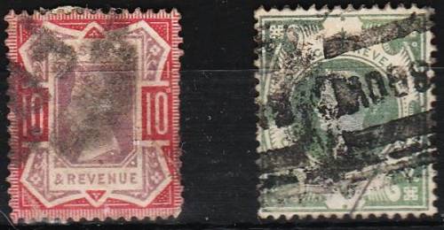 GB QV Two Jubilee issues SG 210 & 211 good used
