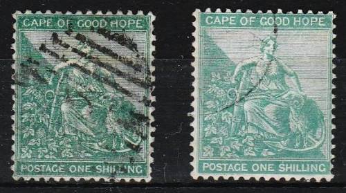 COGH  1/ deep green & blue green SACC  21 & 21b fine used