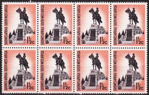 SWA  1 1/2d defn Group VI SACC 215 Bl x 8  MNH