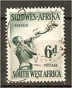 SWA   6d "animal" definitive "reversed watermark" fine used SACC 187a