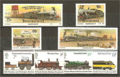 Thematics Trains 2 lovely MNH sets