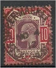 GB KE VII 10d defn fine used SG 254
