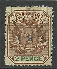 Transvaal scarce 2d VRI inverted Overprint  Fine used  SACC 234c