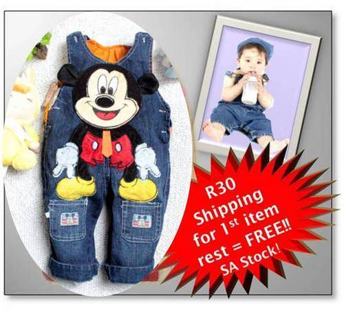 Cute Cartoon Jean Dungarees with the cutest embroidered & Appliqued design * FREE SHIPPING OPTION