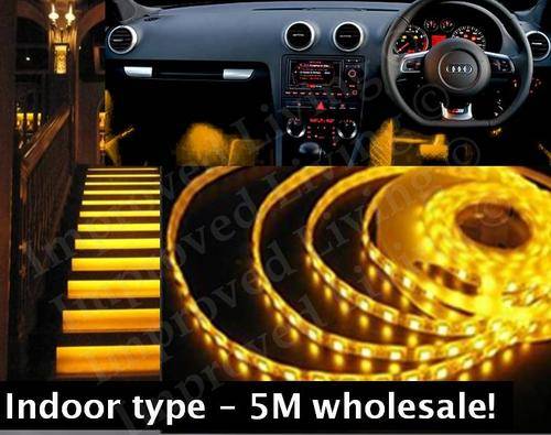 *5 meter bulk sale **GOLDEN YELLOW*** LED strip light - 60LED's/meter. SA stock - LOW fast shipping