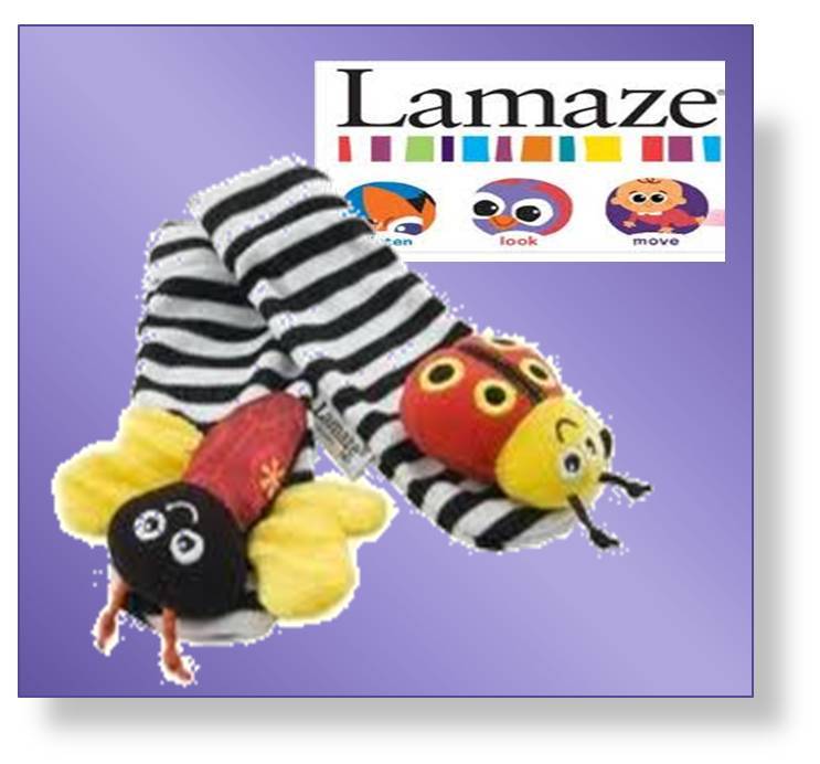 LAMAZE developmental Gardenbug Sock Rattler - Give your child the headstart !!FREE SHIPPING OPTION