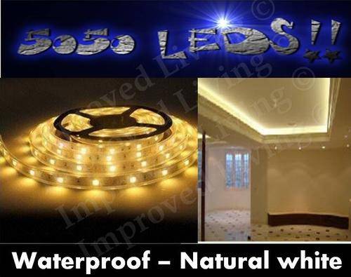 LED strip - Warm WHITE Heavy duty 5050 Marine grade waterproof *36 Watts* 2250 lumens!Price/5m