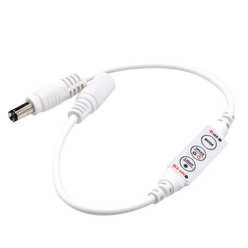 Dimmer push button Controller for single colour 12V Led for Strip Light - with connectors
