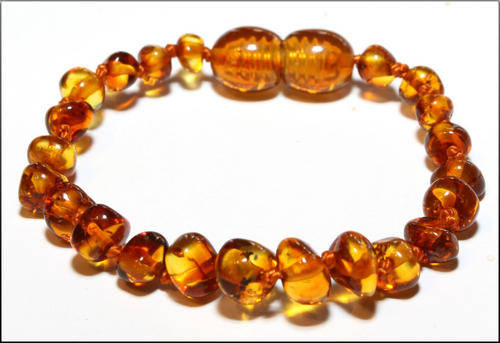 Baby teething anklet / bracelet. No more sleepless nights! Pure Lithuanian amber - Low shipping!