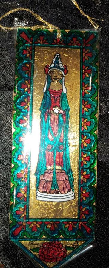Gilded, hand painted bookmark - Oriental series. B7. SALE - WAS R399