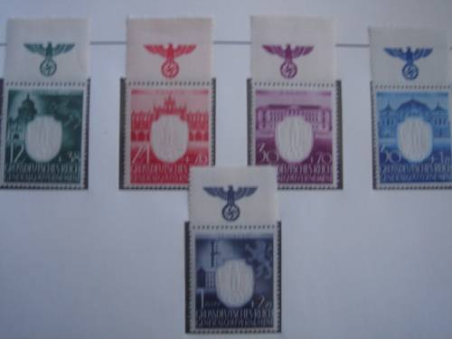 1943 Deutsches Reich General Gouvernement MiNr 105-109 MNH with border (OR)