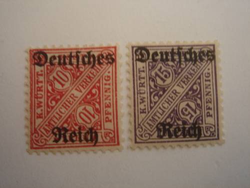 1920 Deutsches Reich Dienstmarken MiNr 58-59 mint, hinged