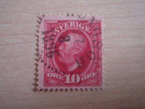 1891 Sweden - King Oscar II - 10 Oere used, stamped in Kungsoer