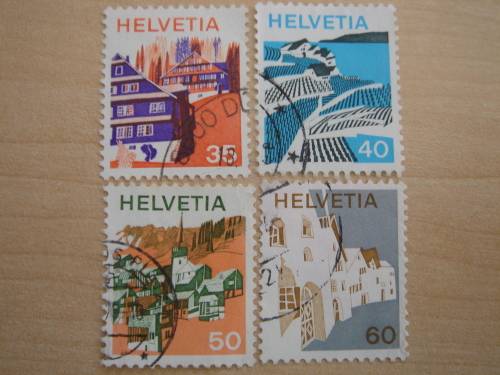 1973 HELVETIA - SG852-855 used stamps