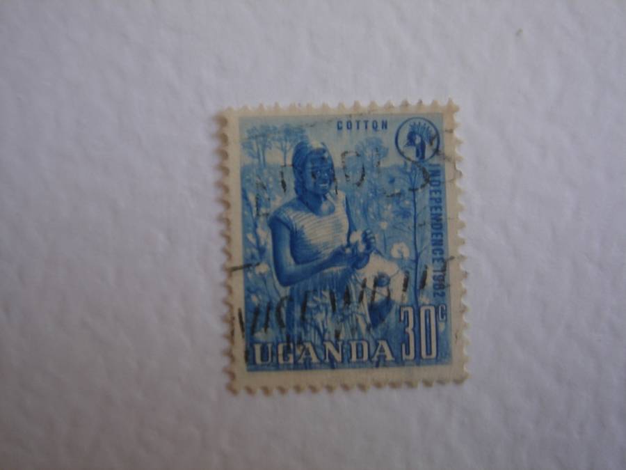 1962 Uganda - Cotton Harvest 30 c used, stamped