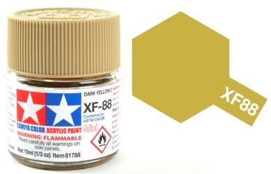 Tamiya XF-88 Dark Yellow 2 Mini Acrylic 10ml