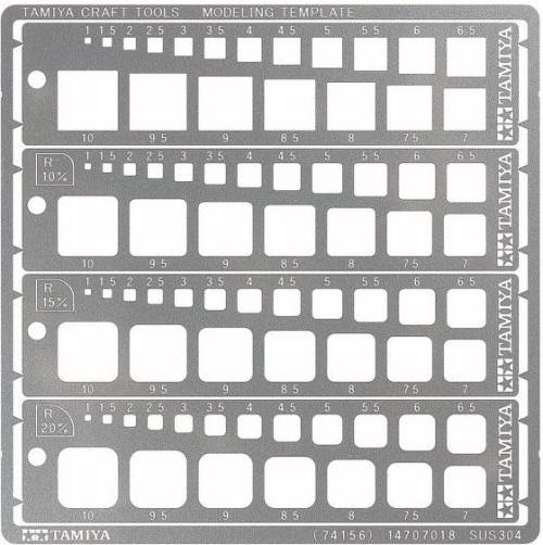 Tamiya Scribing Template, Square 1-10mm