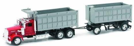New Ray 1/43 Kenworth W900 Twin Dump Truck