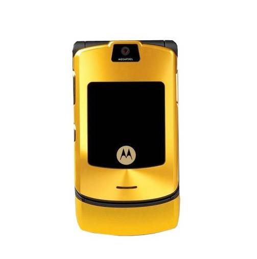 MOTOROLA RAZR V3i DOLCE & GABANA GOLD MOBILE PHONE+free gift 4GB memory card