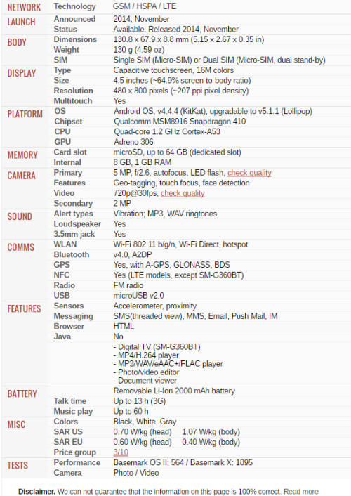 Samsung Galaxy Core Prime (Free Tempered Glass and Cover)
