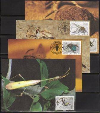 SWA 1987 USEFUL INSECTS SET OF 4 MAXI CARDS