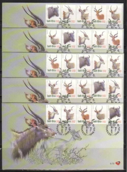 RSA 1998 ANTELOPE DEFINITIVE FDC 6.73 ALL 5 SEQUENCES