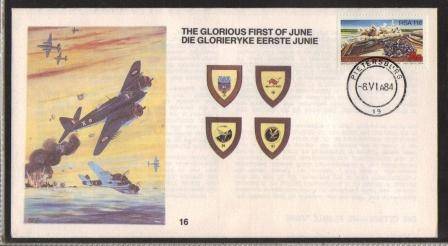 SA AIR FORCE (SAAF) COVER #16 THE GLORIOUS FIRST OF JUNE