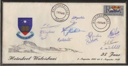 RSA 1986 25 YEARS WALVIS BAY HIGH SCHOOL SIGNED BY THE TEACHERS