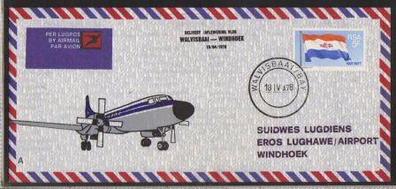 THEMATIC - AVIATION - NAMIB AIR COVER A - DELIVERY FLIGHT CONVAIR 580 WALVIS BAY - WINDHOEK - SCARCE
