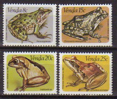 VENDA 1982 FROGS SET OF 4 MNH SINGLES