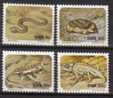 SWA 1978 SMALL ANIMALS SET OF 4 MNH SINGLES