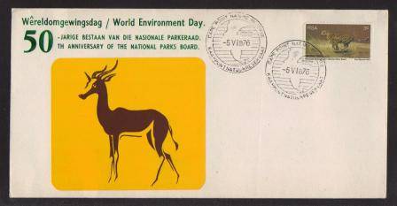 RSA 1976 50TH ANNIV NATIONAL PARKS BOARD COM COVER CXD CAPE POINT NATURE RESERVE 5/6/76