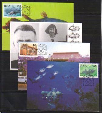 RSA 1989 COELACANTH SET OF 4 MAXI CARDS