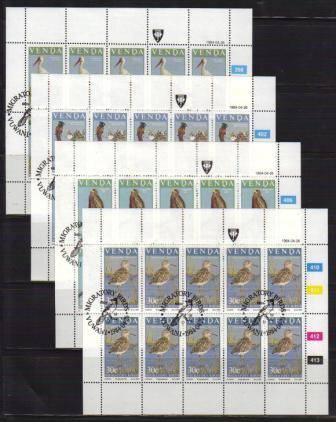 VENDA 1984 MIGRATORY BIRDS SET OF 4 CTO FULL SHEETS OF 10