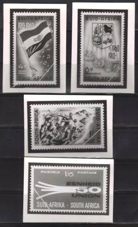 UNION SA 1960 50TH ANNIVERSARY UNION SA SET OF 4 B&W PHOTOGRAPHIC MEDIA RELEASES - SCARCE