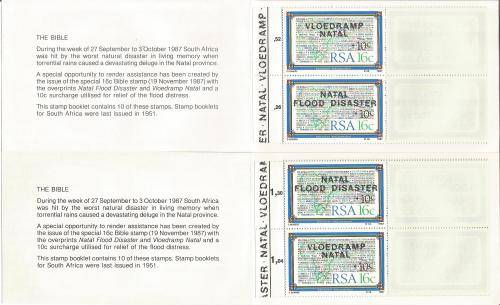 RSA 1987 BIBLE NATAL FLOOD BOOKLETS WITH BOTH MARGIN TYPES 26/52 & 104/130
