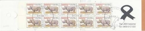 RSA 1998 ARMOURED RHINO BOOKLET DIE II ON COATED PAPER CTO WALKERVILLE