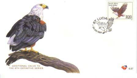 RSA 1997 FISH EAGLE R20 DEFINITIVE FDC 6.57