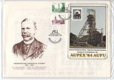 RSA 1984 AUPEX 84 PHILATELIC EXHIBITION COM COVER