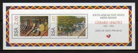 RSA 1996 GERARD SEKOTO MNH MEDIA RELEASE